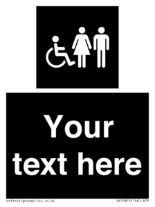 Custom information: black panel disabled female and male